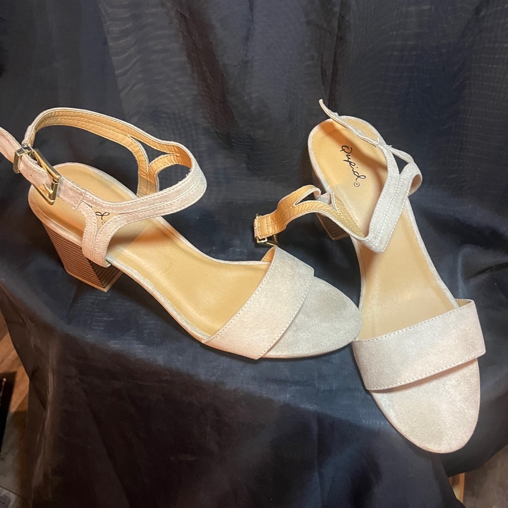 Qupid. HAIRA SIZE us 10 open toe chucks heel